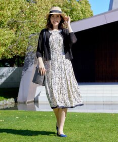 Tiaclasse 【洗える】メッシュ編みスリーブカーディガン