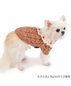 PET PARADISE ペットパラダイス バイカラー ニット 《ピンク》 小型犬