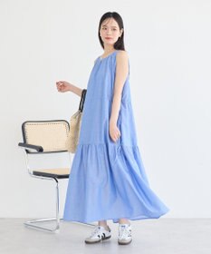 earth music&ecology ギャザーノースリーブワンピース