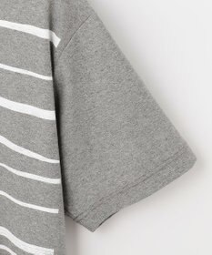 JOSEPH ABBOUD MOUNTAIN 【SPACE／UNISEX】スラブプレーティングボーダープリント Tシャツ