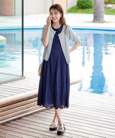 Tiaclasse  【洗える】ハーフスリーブサマーニットカーディガン