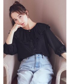 earth music&ecology メローラッフルブラウス