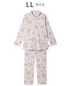 WACOAL パジャマ 長袖 長ズボン 綿100%(本体) スムース素材 ミントン レディース NDX561 /ワコール