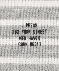 J.PRESS MEN ワッフルボーダー ロングTシャツ