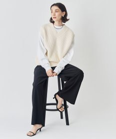 UNFILO マイビューティ タックワイドパンツ