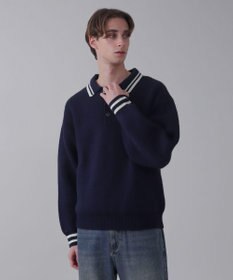 WEGO 【ユニセックス着用ITEM】ワンポイント刺繍ニットポロ