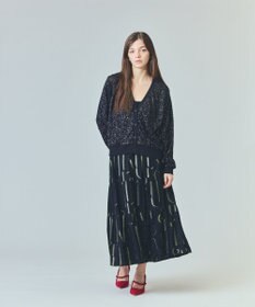 GRACE CONTINENTAL スパンコールニットカーディガン