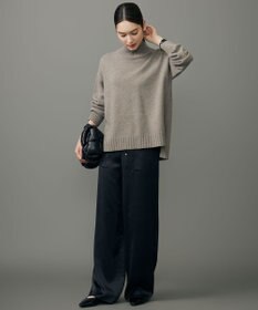 自由区 ウールカシミヤブレンドスパンコールハイネック ニット