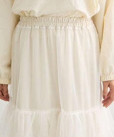 Green Parks ２ｗａｙチュールティアードフリルスカート（ペチ付き）