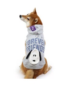 PET PARADISE スヌーピー ずっ友 お揃い パーカー 《グレー》  中型犬  大型犬