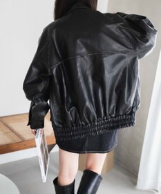 WEGO エイジドFレザーブルゾン