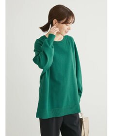 Green Parks もちやわ　ボートネックニットチュニック