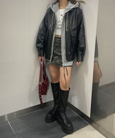 WEGO エイジドFレザーブルゾン