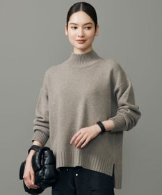 自由区 ウールカシミヤブレンドスパンコールハイネック ニット