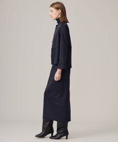 ICB 【洗える】ウォームサテン クロップドシャツ