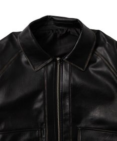 WEGO エイジドFレザーブルゾン