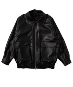 WEGO エイジドFレザーブルゾン