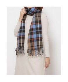 UNBILLION カシュネ cache nez / ウール混チェックストール