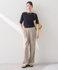 earth music&ecology リブメローショートスリーブプルオーバー