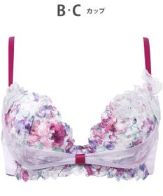 WACOAL ブラジャー 【リボンブラ 胸もとフィットながもち】 きれいな谷間をメイク 動いても谷間をキープ Gカップまで対応 大きいサイズ レディース BXB490 /ワコール