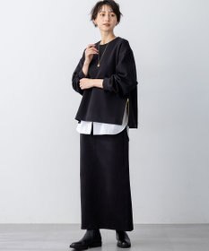 23区 S 【洗える】コットンエアーダンボール Iライン スカート