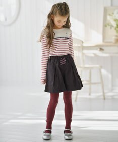 組曲 KIDS 【150-160㎝】レースボーダー トップス