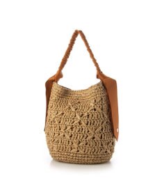 UNBILLION cachecache 下がりグログラン柄編みワンハンドルクロッシェトート