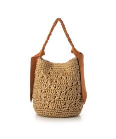 UNBILLION cachecache 下がりグログラン柄編みワンハンドルクロッシェトート