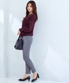 Tiaclasse 【洗える】2WAYパール釦ニットトップス