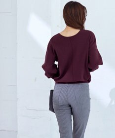 Tiaclasse 【洗える】2WAYパール釦ニットトップス