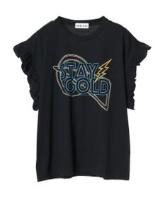 Green Parks ・ＤｏｕｂｌｅＦｌａｇｓ　フリルショルダープリントＴＥＥ