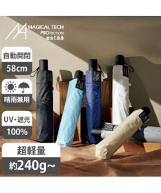 MOONBAT 【遮光100％/超軽量/自動開閉】マジで軽い傘 晴雨兼用 折りたたみ日傘 58cm マジカルテックプロテクション