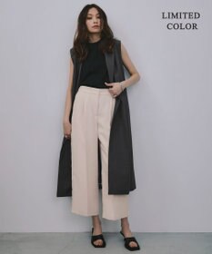 ICB 【WEB限定カラーあり】FluidBackSatin ワイドクロップドパンツ