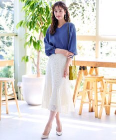 Tiaclasse 【洗える】2WAYパール釦ニットトップス