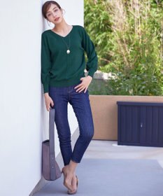 Tiaclasse 【洗える】2WAYパール釦ニットトップス