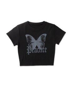 WEGO バタフライプリントリブT