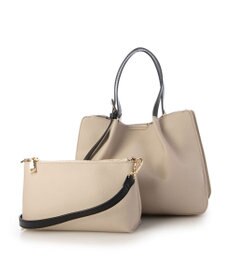 UNBILLION カシュカシュ cachecache / フェイクレザーショルダーバッグ付スクエアトート