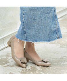 MODE ET JACOMO <MODE ET JACOMO>スクエアバックルポインテッドトゥパンプス