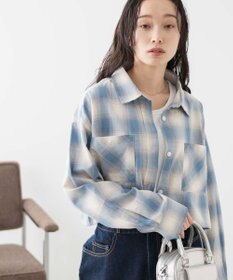 WEGO オンブレチェックショートシャツ