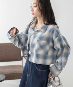 WEGO オンブレチェックショートシャツ