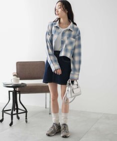 WEGO オンブレチェックショートシャツ