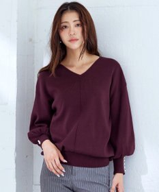 Tiaclasse 【洗える】2WAYパール釦ニットトップス