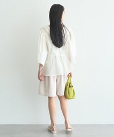 earth music&ecology 【WEB・一部店舗限定】【綿100％】レース＆ピンタックポンチョ