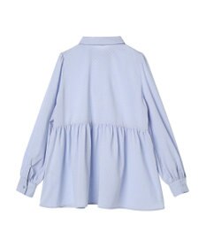 earth music&ecology リボン付き切り替えギャザーシャツチュニック