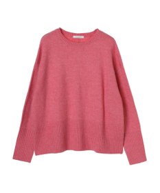 Green Parks ｆｕｗａっとメランジ袖リブ長めニットプルオーバー