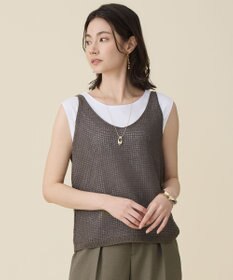 自由区 ペーパーコットンメッシュ ベスト