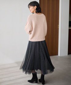 ANY 【ウエストゴム】ラメチュールキラキラスカート