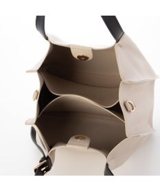 UNBILLION カシュカシュ cachecache / フェイクレザーショルダーバッグ付スクエアトート