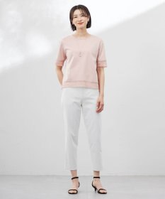 J.PRESS LADIES L 【洗える・接触冷感・UVケア・吸水速乾・防透け】麻シェルドライ テーパード パンツ