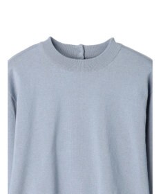 earth music&ecology バックボタンクルーネックニットプルオーバー